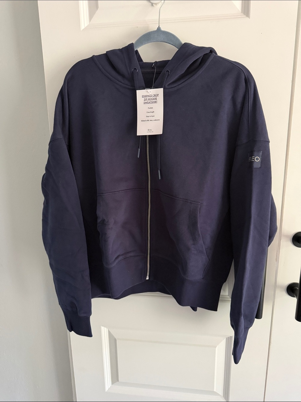 Fleo Navy Zip-Up Hoodie Jacket
